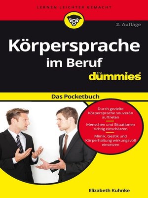 cover image of Körpersprache im Beruf für Dummies Das Pocketbuch